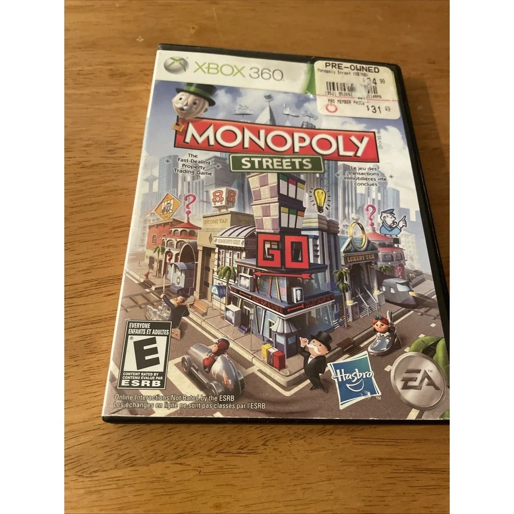 Monopoly Streets - Microsoft Xbox 360 E Is For everyone TESTED Works. Disc Only